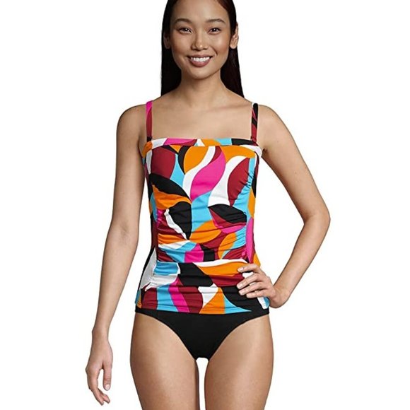 Lands' End | Swim | Lands End Womens Modest Strapless Bandeau Tankini Top 6  Size 4 9b320 | Poshmark